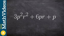 Factoring a monomial from a trinomial Instructional Video