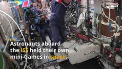 Watch: The ISS astronauts held their own zero-gravity Olympics - but which team won? News Clip