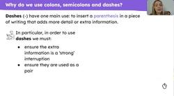 Using colons, dashes, and semicolons effectively in opinion writing Instructional Video