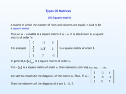 Types of Matrices Instructional Video