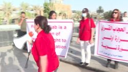 CLEAN : Iraqi women rally in support of Iran headscarf protests News Clip