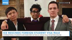 ICE Backtracks, Allows Foreign Students To Study Online In The U.S. News Clip