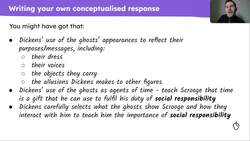 'A Christmas Carol': conceptualised responses Instructional Video