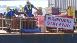Macy's loads barges for NYC July 4th fireworks Instructional Video