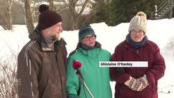 Backyard luge a fast success for neighbourhood kids during remote learning News Clip