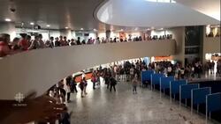 Protestors swarm Toronto's city hall in response to planned ward legislation by the province News Clip