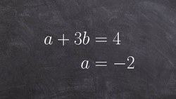 Using substitution on a basic system of equations problem Instructional Video