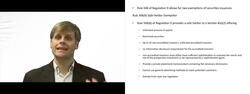 Rule 506b - Securities Exemption Instructional Video