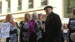 Vivienne Westwood anti-fracking protest News Clip