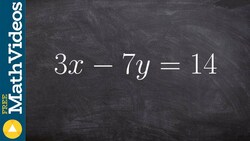 How to rewrite an equation from standard form to slope intercept form 3x‐7y=14 Instructional Video