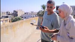 Dalia Abu Zarifa risks being targeted while connecting to the internet in Gaza News Clip