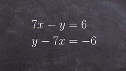 Applying substitution to solve a system of equations with infinite many solutions Instructional Video