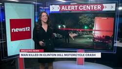 Man dead after motorcycle crashes into parked unoccupied dump truck in Clinton Hill News Clip