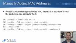 Cisco CCNA 200-301: The Complete Guide to Getting Certified - Locking Ports to Hosts with Port Security Instructional Video