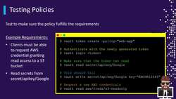 HashiCorp Certified - Vault Associate Course - Working with Policies Instructional Video