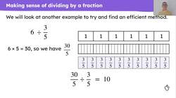 Dividing a whole number by a fraction Instructional Video