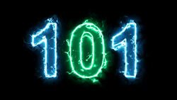 animation of the sign of numbers 101, bright energy halo Stock Footage