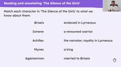 Pat Barker's 'The Silence of the Girls': understanding the extract Instructional Video
