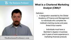 Chartered Marketing Analyst Instructional Video