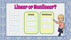 Identifying Linear and Nonlinear Equations Instructional Video