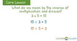 Dividing Positive and Negative Integers: Using the Inverse Relationship Instructional Video