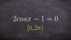 Solving a simple trigonometric equation by isolating cosine Instructional Video