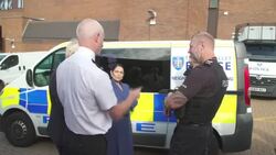 Boris Johnson and Priti Patel on police visit News Clip