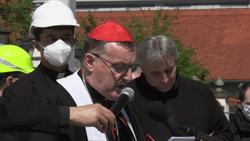 19th century cathedral's spire removed, after quake damage News Clip