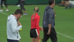 Harriet Dart training for the WTA Birmingham Classic News Clip