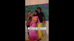 Social Media Divided Over Teacher Dancing To Kajra Re Inside Classroom News Clip