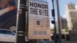 ROTY:USELEX: Congressman John Lewis Mural and Honour the Vote Sign News Clip