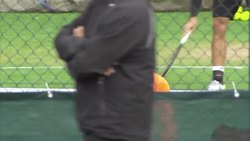 Serena Williams walking on training court at Wimbledon News Clip