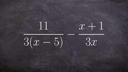 Subtracting two rational expressions and simplifying the answer Instructional Video