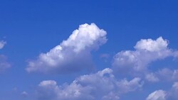 Soft Smooth Heavenly Clouds on Clear Sky in Sunny Day Stock Footage