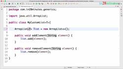 Java Programming for Complete Beginners - Java 16 - Step 02 - Implementing Generics for the Custom List Instructional Video