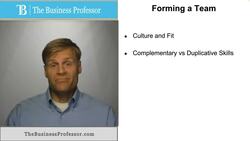 Forming a Startup Team Instructional Video