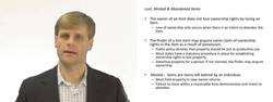 Laws for Lost, Mislaid, and Abandoned Items Instructional Video
