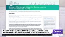 Georgia Secretary Of State Wants To End General Election Runoffs News Clip
