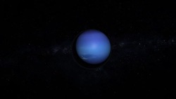 Zoom to Planet Neptune in Solar System Stock Footage
