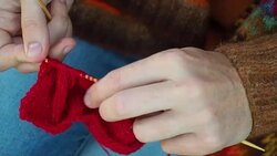 Knitting in hands Stock Footage