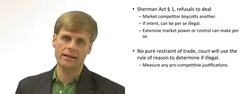Sherman Act Refusal to Deal Instructional Video
