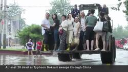 Typhoon dumps summer's worth of rain in one day in Beijing News Clip
