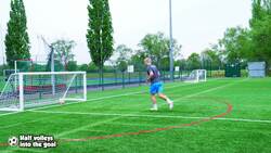 Kicking - (Soccer) Half volleys into the goal Instructional Video