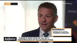 Greenlight's David Einhorn on Value Investing, Inflation News Clip