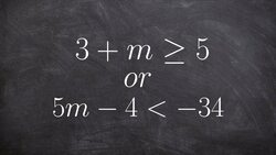 Solve and graph a compound inequality with or Instructional Video
