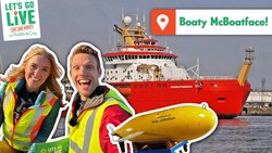 We met Boaty McBoatface! Tour of the RRS Sir David Attenborough | Let's Go Live Maddie & Greg #87 Instructional Video