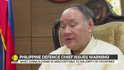 Philippines' defense chief warns China over alleged flight restrictions in South China Sea News Clip