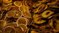 Dried fruits. Dried oranges Stock Footage