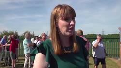 Angela Rayner pool clip on Doncaster local election visit News Clip