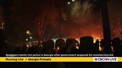 Protesters clash with Georgian police over government's EU application delay News Clip